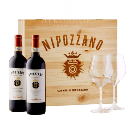 Wino Nipozzano Chianti Rufina Riserva 2x 750ml +2 Kieliszki / 13,5%