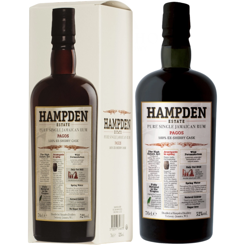 RUM HAMPDEN ESTATE JAMAICAN PAGOS SHERRY CASK / 52% / 0,7L
